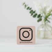 Instagramm Business Social Media modern minimal Quadratische Visitenkarte (Stehend Vorderseite)