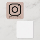 Instagramm Business Social Media modern minimal Quadratische Visitenkarte (Vorne/Hinten)