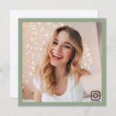 Instagramm Business Social Media moderne Sage Gree Einladung (Vorne/Hinten)