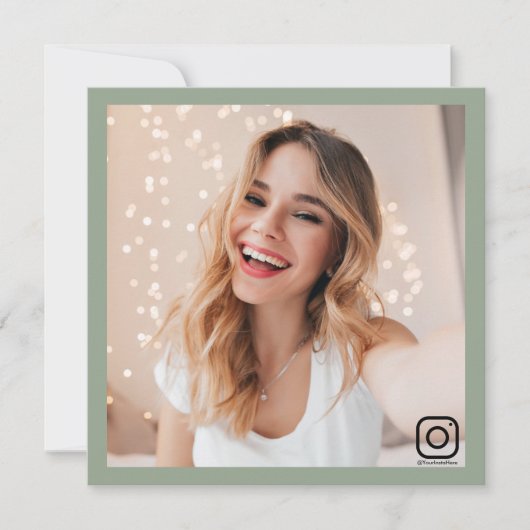 Instagramm Business Social Media moderne Sage Gree Einladung (Vorderseite)