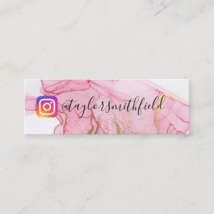Instagramm der sozialen Medien in goldfarbenem Was Mini Visitenkarte