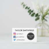 Instagramm Facebook Twitter Visitenkarte (Stehend Vorderseite)