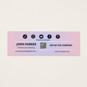 Instagramm folgen QR Code Holografischer Gradient (Rückseite)