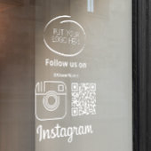 Instagramm folgen Qr Code Weiß Fensteraufkleber