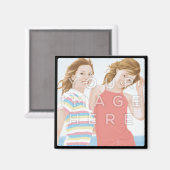 Instagramm Foto Square Image Magnet (Vorderseite/Rückseite)