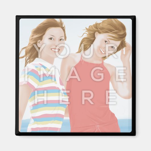 Instagramm Foto Square Image Magnet (Vorne)