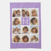Instagramm-FotoCollage Benutzerdefiniertes Monogra Handtuch (Vertikal)