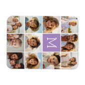 Instagramm-FotoCollage Benutzerdefiniertes Monogra Magnet (Horizontal)