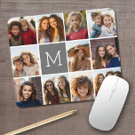 Instagramm-FotoCollage Custom Monogram-Kohle<br><div class="desc">Verwenden Sie bis zu 11 quadratische oder selbstständige Fotos,  um ein einzigartiges und persönliches Geschenk zu schaffen. Oder man behalte den Hipster Welpe und macht einen trendigen Sake. Wenn Sie die Bilder anpassen müssen,  klicken Sie auf das Werkzeug anpassen,  um Änderungen vorzunehmen.</div>