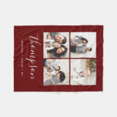 Instagramm-FotoCollage der modernen Familie Fleecedecke (Vorderseite (Horizontal))