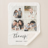 Instagramm-FotoCollage der modernen Familie Sherpadecke (Vorderseite)