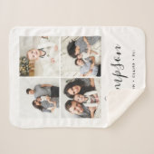 Instagramm-FotoCollage der modernen Familie Sherpadecke (Vorderseite (Horizontal))