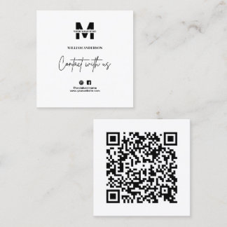 Instagramm für kleine Unternehmen Facebook QR Code Quadratische Visitenkarte