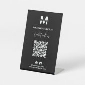 Instagramm für kleine Unternehmen Facebook QR Code Sockelschild (Vorderseite)