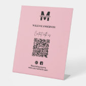 Instagramm für kleine Unternehmen Facebook QR Code Sockelschild (Vorderseite)