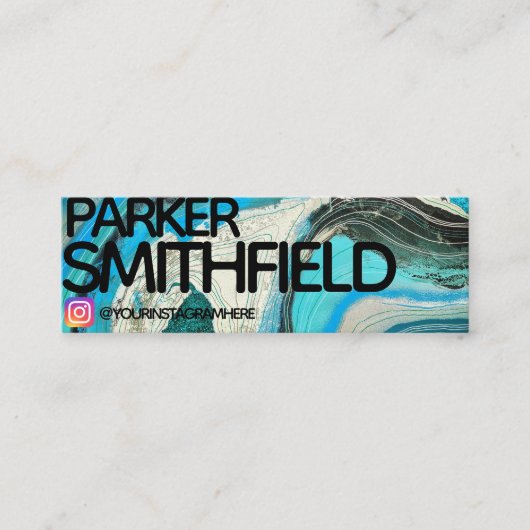 Instagramm für Künstlerische Aquarellbilder Mini Visitenkarte (Vorderseite)