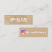 Instagramm für personalisiertes "Texturiertes Papi Mini Visitenkarte (Vorne/Hinten)