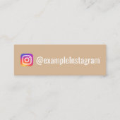 Instagramm für personalisiertes "Texturiertes Papi Mini Visitenkarte (Rückseite)