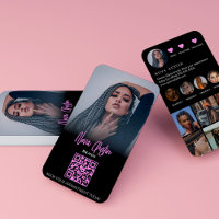 Instagramm-Haarfarbe (grün, rosa und schwarz) QR-C