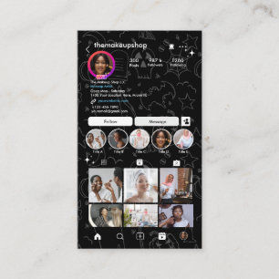 Instagramm Halloween Visitenkarte