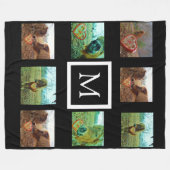 Instagramm Ihre Bilder benutzerdefiniert Collage M Fleecedecke (Vorderseite (Horizontal))