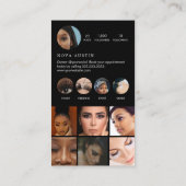 Instagramm Lash Tech Hot Pink and Black QR Code Visitenkarte (Rückseite)