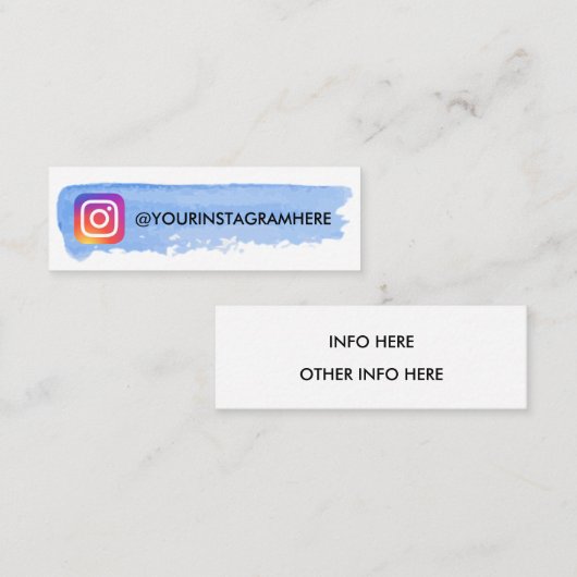 Instagramm Mini Visitenkarte (Vorne/Hinten)