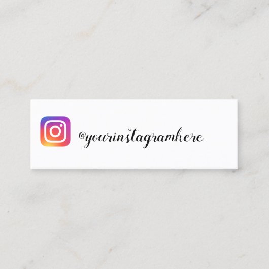 Instagramm Mini Visitenkarte (Vorderseite)