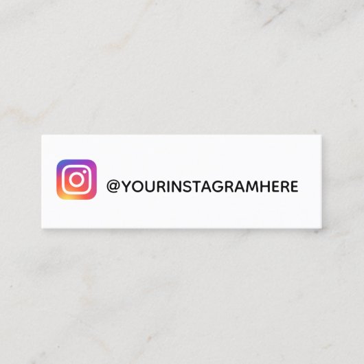 Instagramm Mini Visitenkarte (Vorderseite)