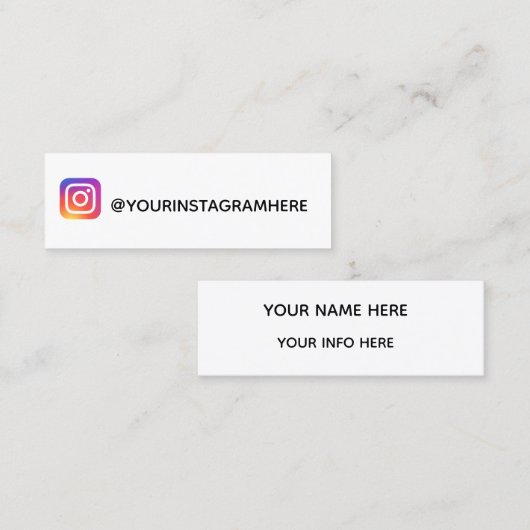 Instagramm Mini Visitenkarte (Vorne/Hinten)