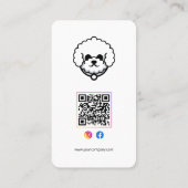 Instagramm-Profil Dog Influencer Foto QR Code Visitenkarte (Rückseite)