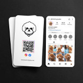 Instagramm-Profil Dog Influencer Foto QR Code Visitenkarte