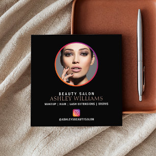 Instagramm Profil Einfache schwarz-weiße QR-Code Quadratische Visitenkarte