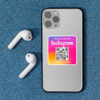 Instagramm QR Code Quadratischer Aufkleber
