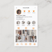 Instagramm-Scan zum Verbinden des QR-Codebereichs Visitenkarte (Vorderseite)