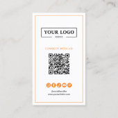 Instagramm-Scan zum Verbinden des QR-Codebereichs Visitenkarte (Rückseite)