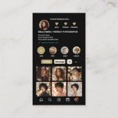 Instagramm-Scan zum Verbinden von QR-Codebeige Visitenkarte (Rückseite)