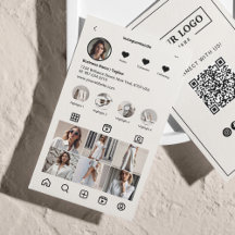Instagramm-Scan zum Verbinden von QR-Codebeige