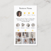 Instagramm-Scan zur Verbindung von QR-Code gelb Visitenkarte (Vorderseite)
