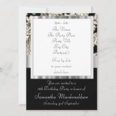 Instagramm und Damast 16 . Geburtstag Einladung (Rückseite)