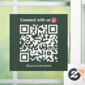 Instagramm-Verbindung mit dem QR-Code-Grün Fensteraufkleber (Zuhause)