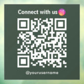 Instagramm-Verbindung mit dem QR-Code-Grün Fensteraufkleber (Blatt 3)