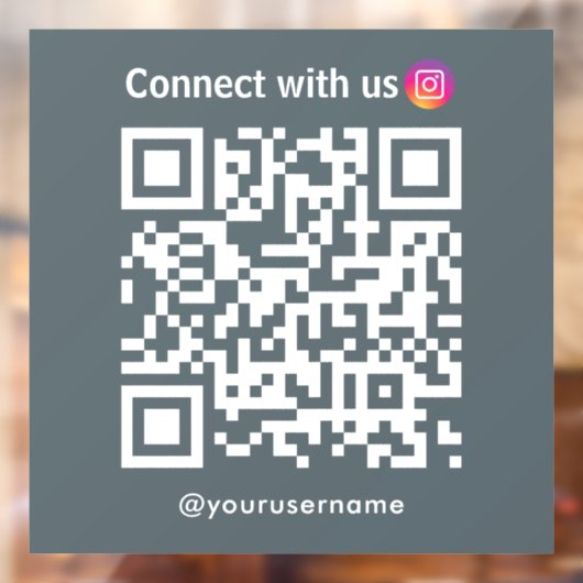 Instagramm-Verbindung mit US QR-CodeMarine Fensteraufkleber (Blatt 2)