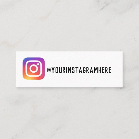 instagramme Visitenkarte Telefonnummerkarte (Vorderseite)
