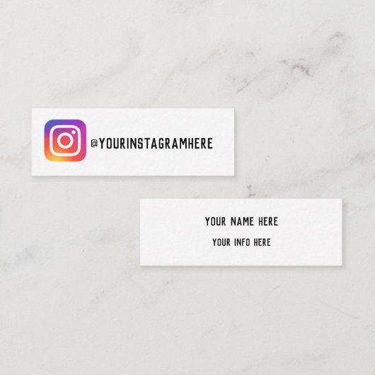 instagramme Visitenkarte Telefonnummerkarte (Vorne/Hinten)