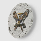 Installateur für Abwasserentwässerung Große Wanduhr (Winkel)