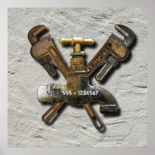 Installateur für Abwasserentwässerung Poster