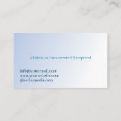 Installation der Wasserfunktion blau Visitenkarte (Rückseite)