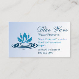 Installation der Wasserfunktion blau Visitenkarte