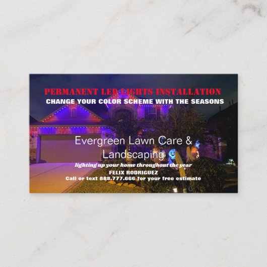 Installation des permanenten LED-Fotos Visitenkarte (Vorderseite)